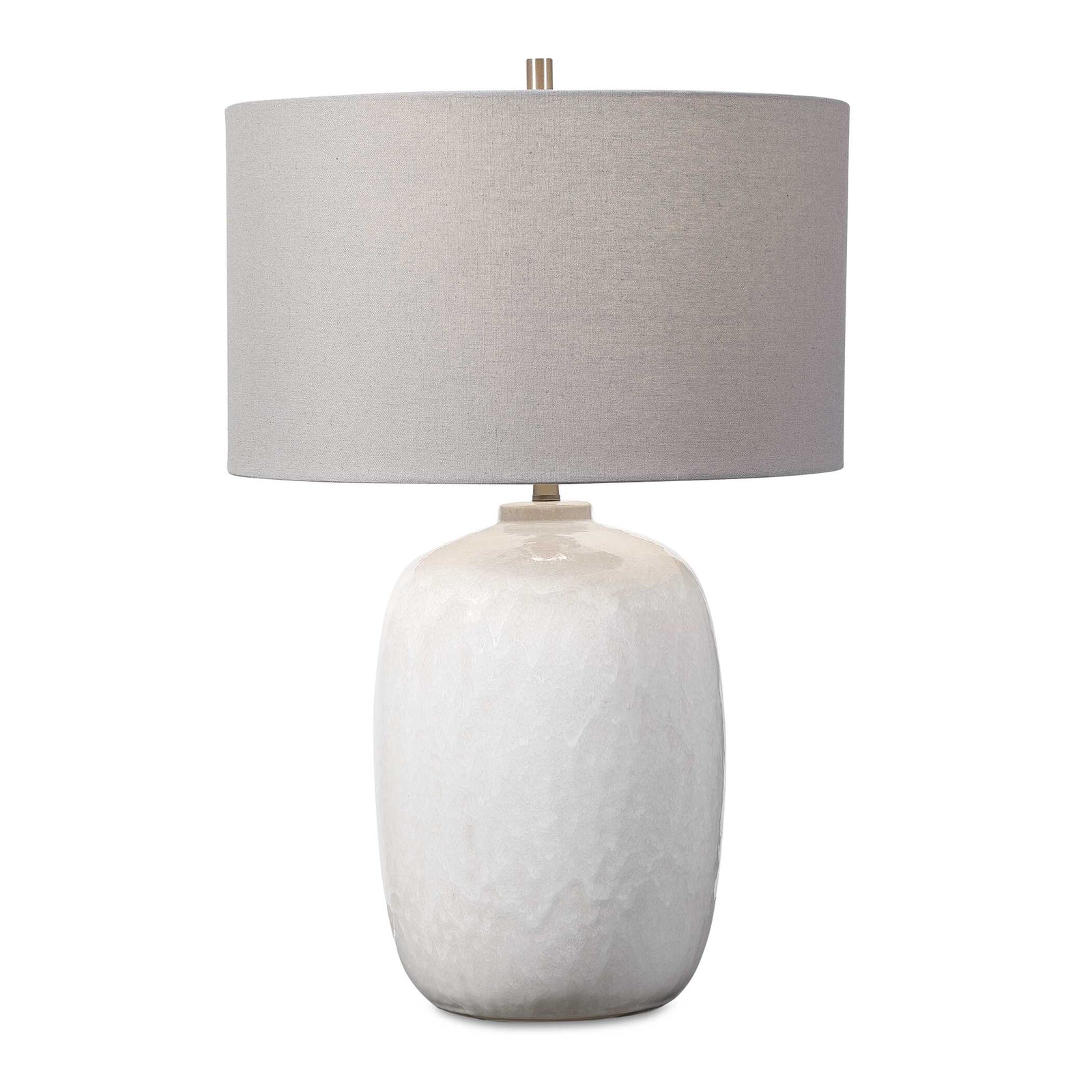 American Home Furniture Uttermost Winterscape White Glaze Table Lamp