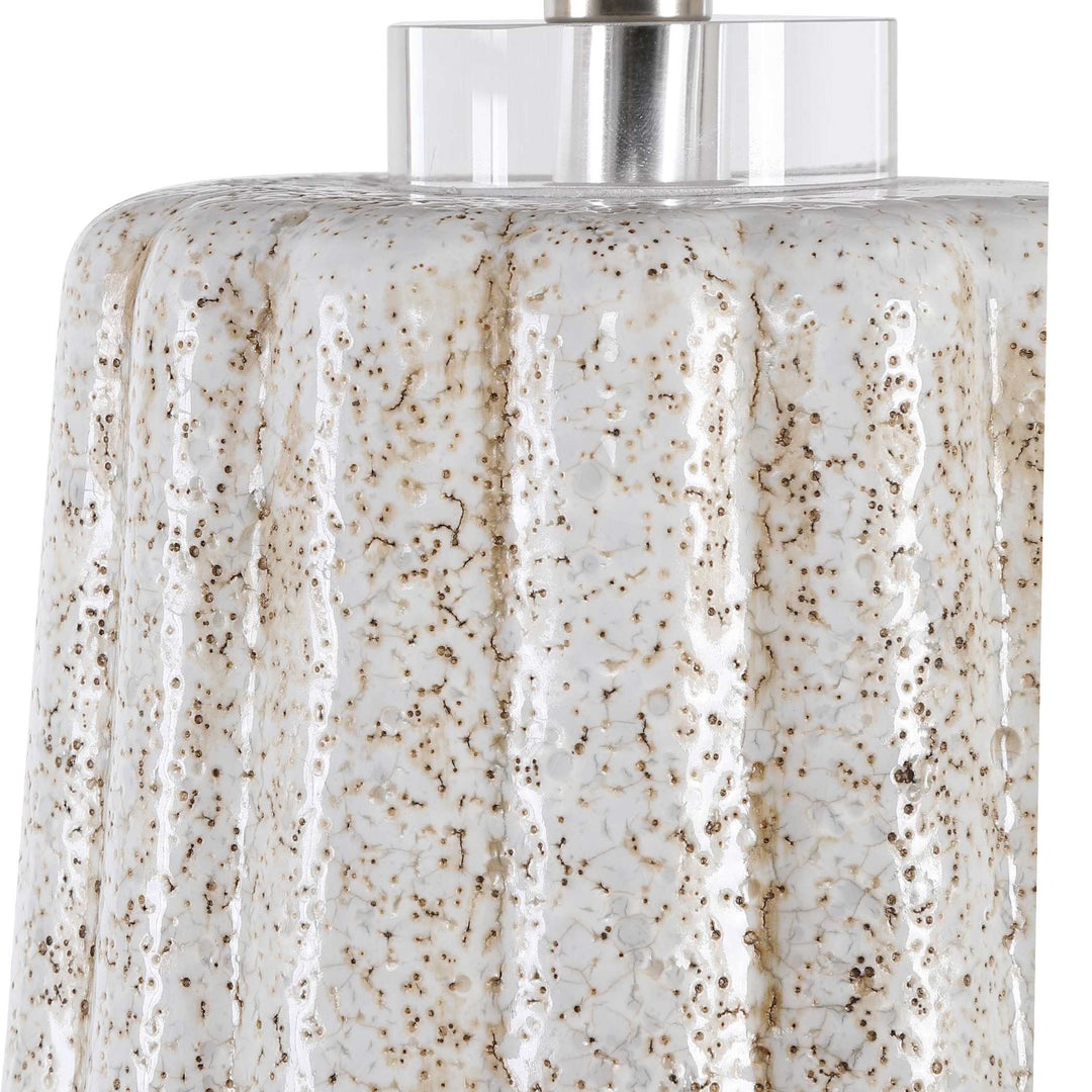 American Home Furniture Uttermost Pikes Stone-ivory Table Lamp