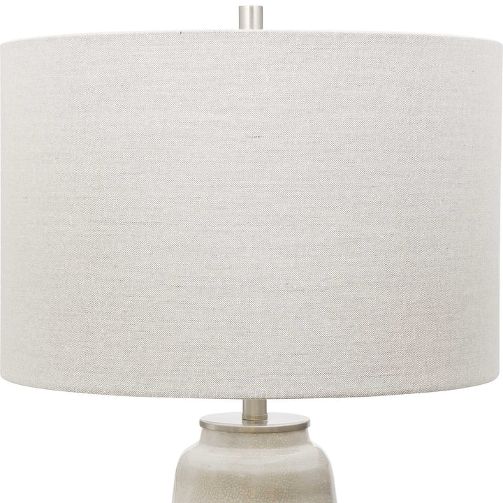 American Home Furniture Uttermost Comanche White Crackle Table Lamp