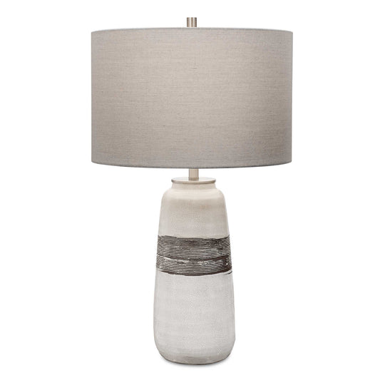 American Home Furniture Uttermost Comanche White Crackle Table Lamp