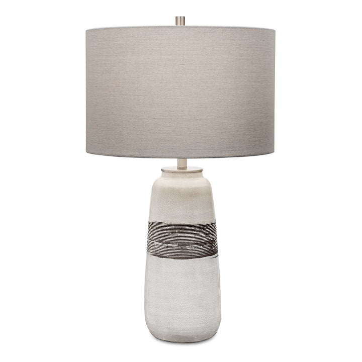 American Home Furniture Uttermost Comanche White Crackle Table Lamp