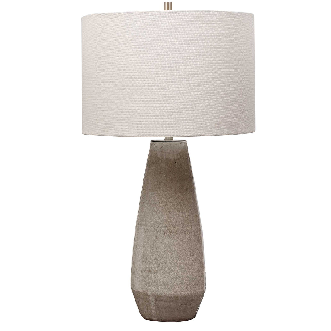American Home Furniture Uttermost Volterra Taupe-gray Table Lamp
