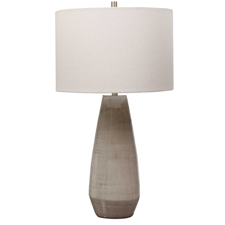 American Home Furniture Uttermost Volterra Taupe-gray Table Lamp