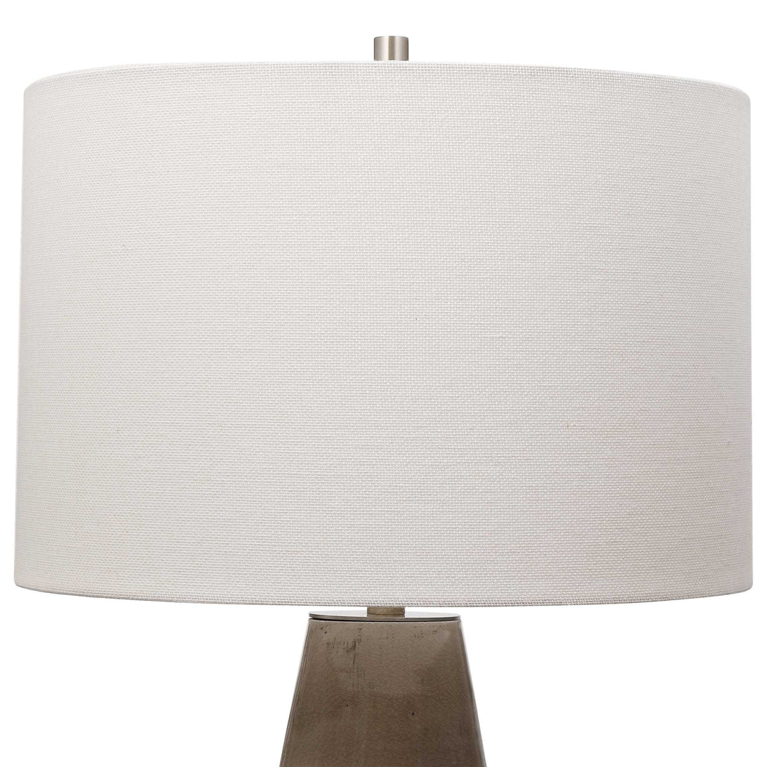 American Home Furniture Uttermost Volterra Taupe-gray Table Lamp