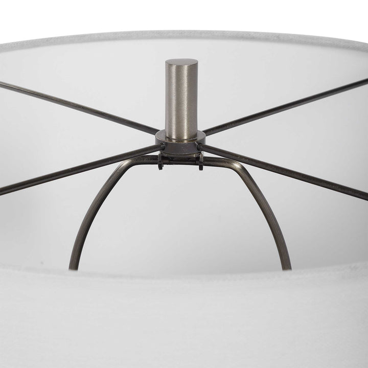 American Home Furniture Uttermost Dakota White Crackle Table Lamp