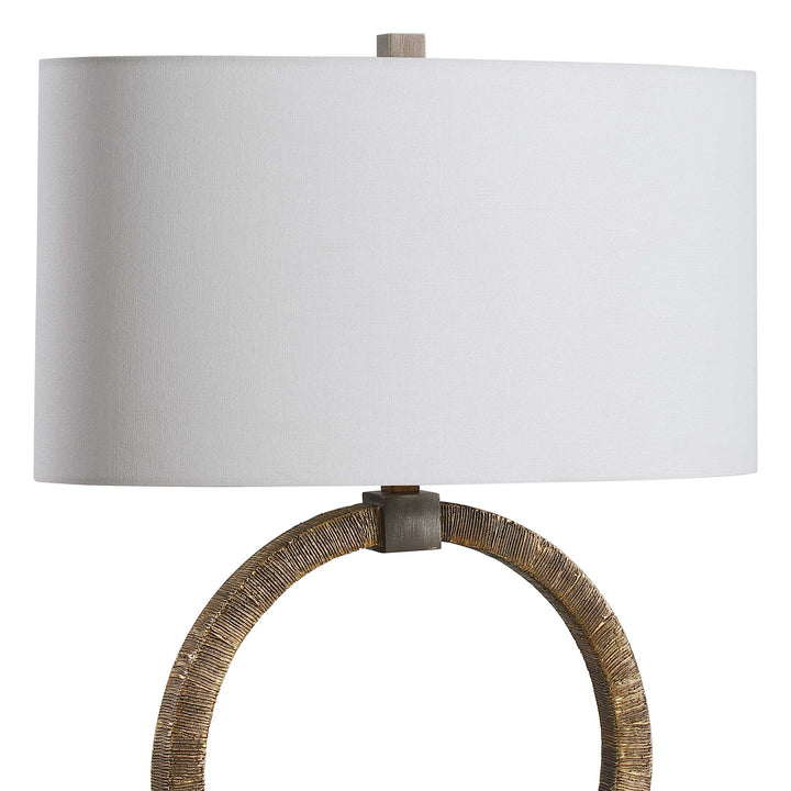 American Home Furniture Uttermost Relic Aged Gold Table Lamp