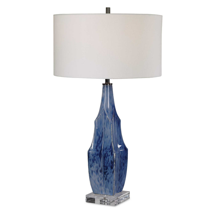 American Home Furniture Uttermost Everard Blue Table Lamp