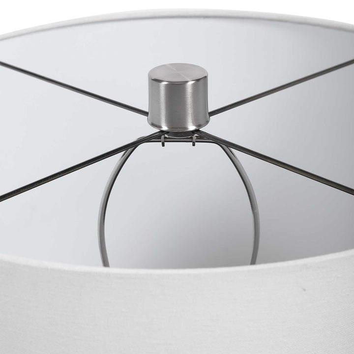 American Home Furniture Uttermost Azariah White Crackle Table Lamp