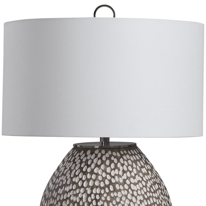 American Home Furniture Uttermost Cyprien Gray White Table Lamp
