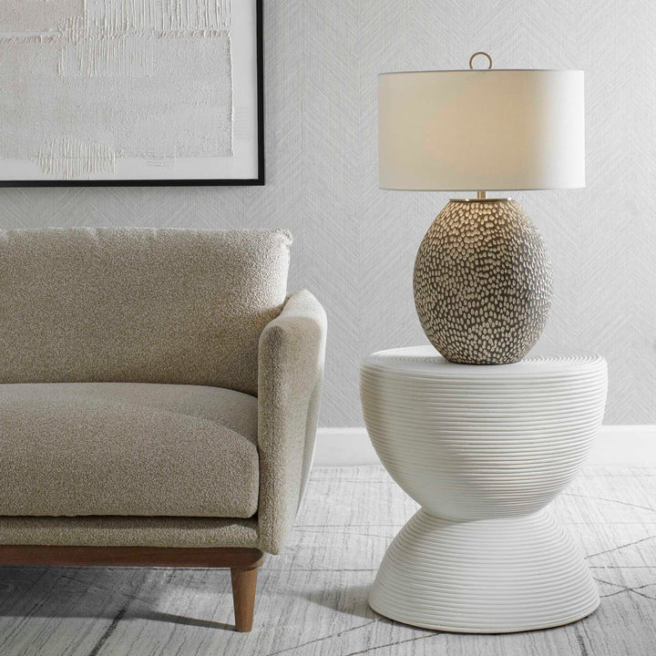 American Home Furniture Uttermost Cyprien Gray White Table Lamp