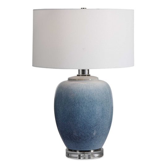 American Home Furniture Uttermost Blue Waters Ceramic Table Lamp
