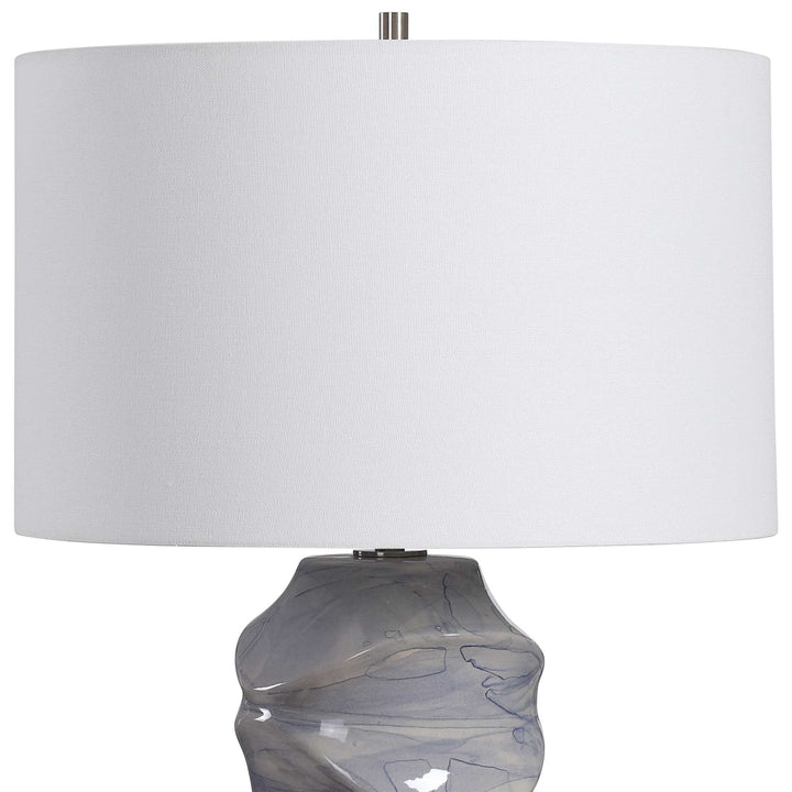 American Home Furniture Uttermost Waves Blue & White Table Lamp
