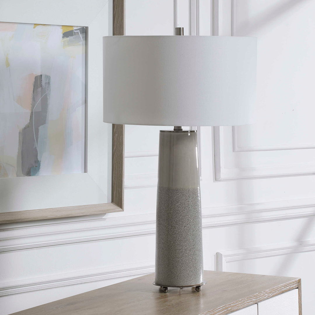 American Home Furniture Uttermost Abdel Gray Glaze Table Lamp