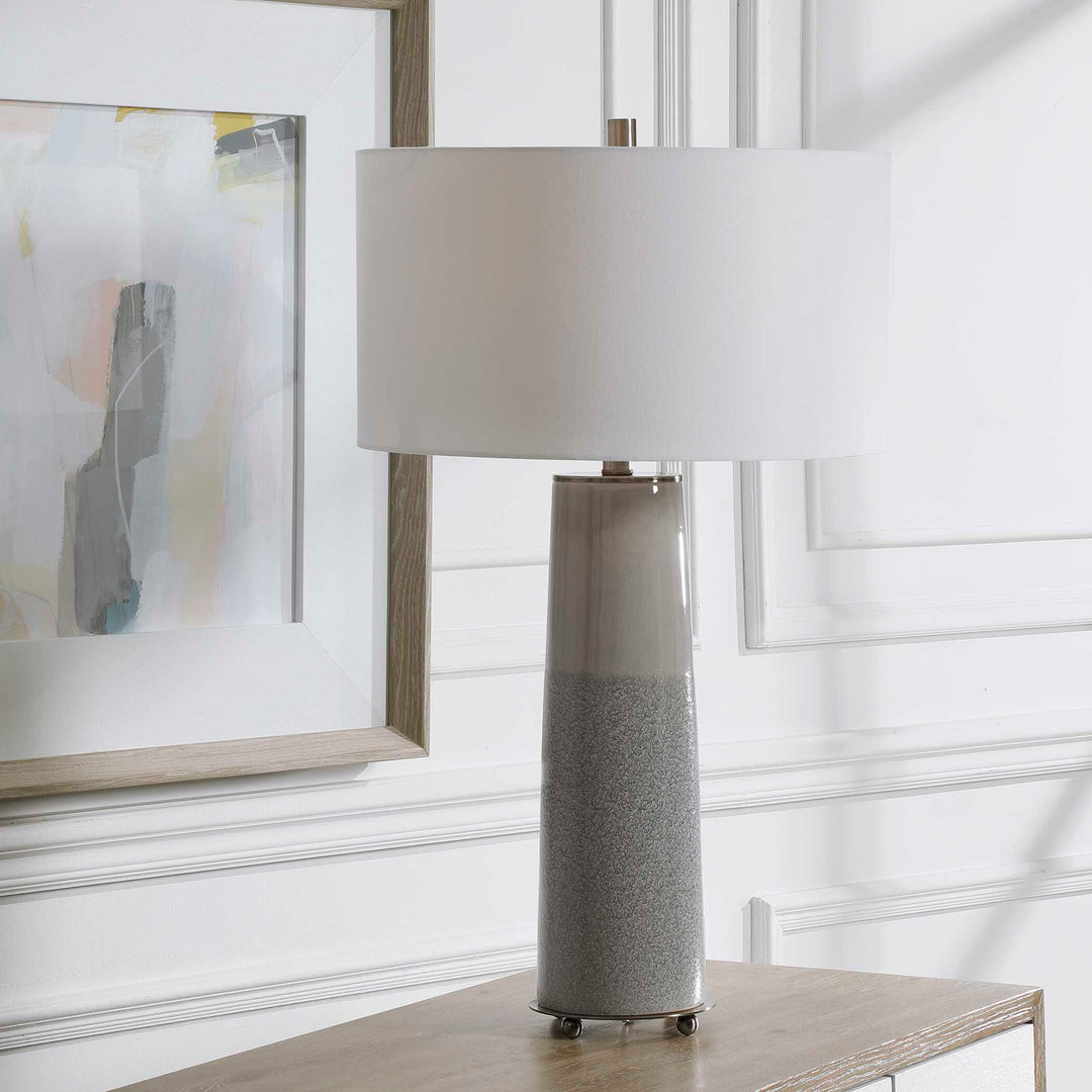 American Home Furniture Uttermost Abdel Gray Glaze Table Lamp