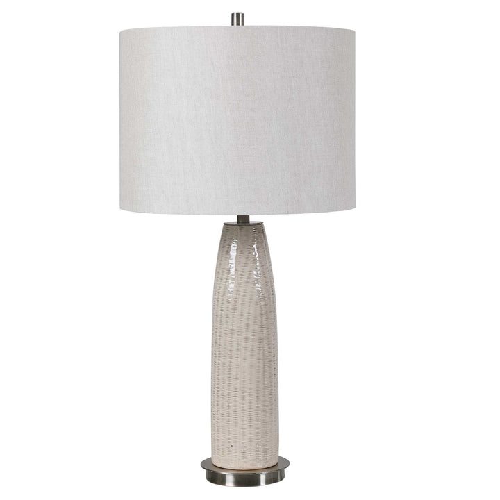American Home Furniture Uttermost Delgado Light Gray Table Lamp