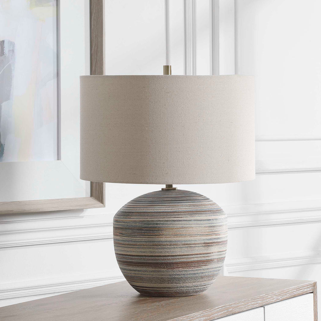 American Home Furniture Uttermost Prospect Striped Accent Lamp