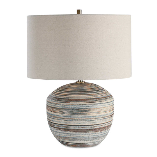 American Home Furniture Uttermost Prospect Striped Accent Lamp