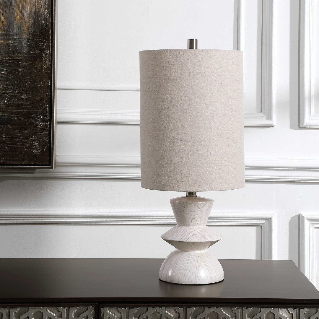 American Home Furniture Uttermost Stevens Bleached Wood Buffet Lamp