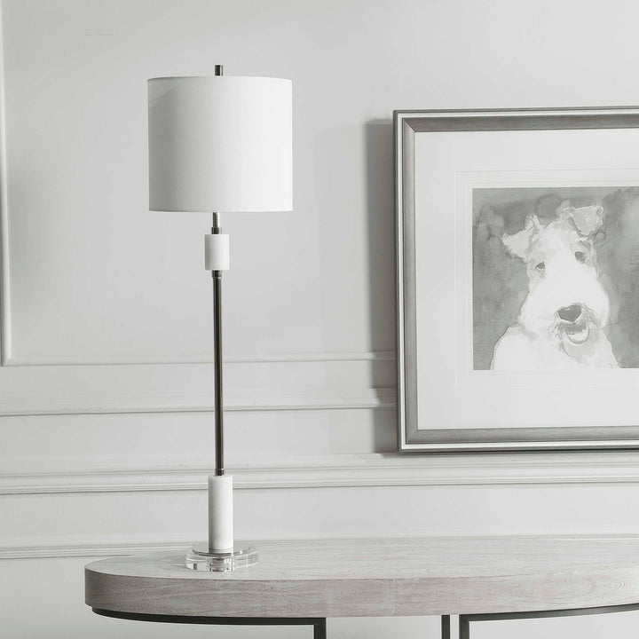 American Home Furniture Uttermost Sussex Nickel Buffet Lamp