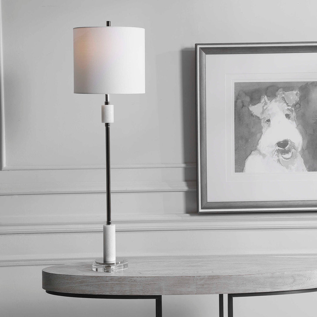 American Home Furniture Uttermost Sussex Nickel Buffet Lamp