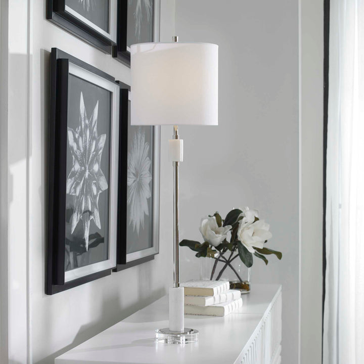 American Home Furniture Uttermost Sussex Nickel Buffet Lamp