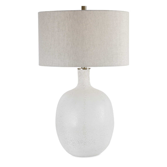 American Home Furniture Uttermost Whiteout Mottled Glass Table Lamp