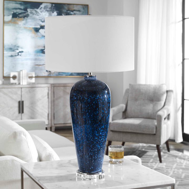 American Home Furniture Uttermost Stargazer Cobalt Navy Table Lamp