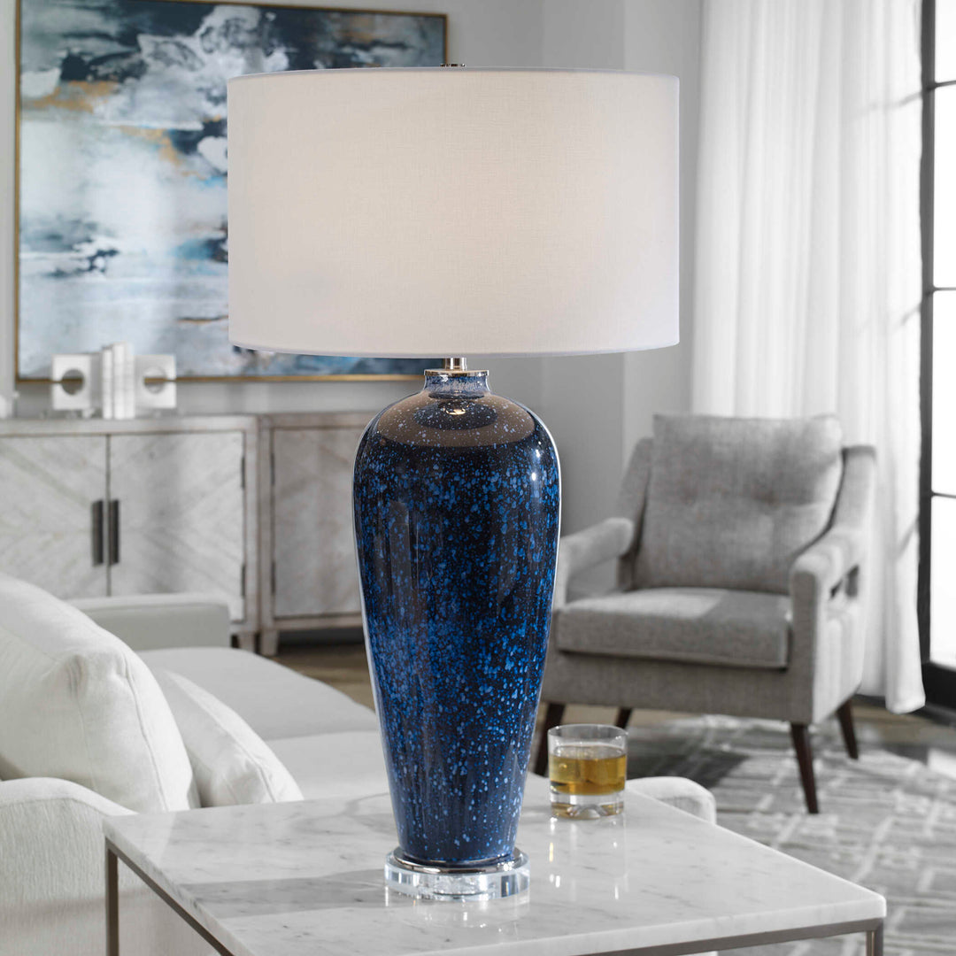 American Home Furniture Uttermost Stargazer Cobalt Navy Table Lamp