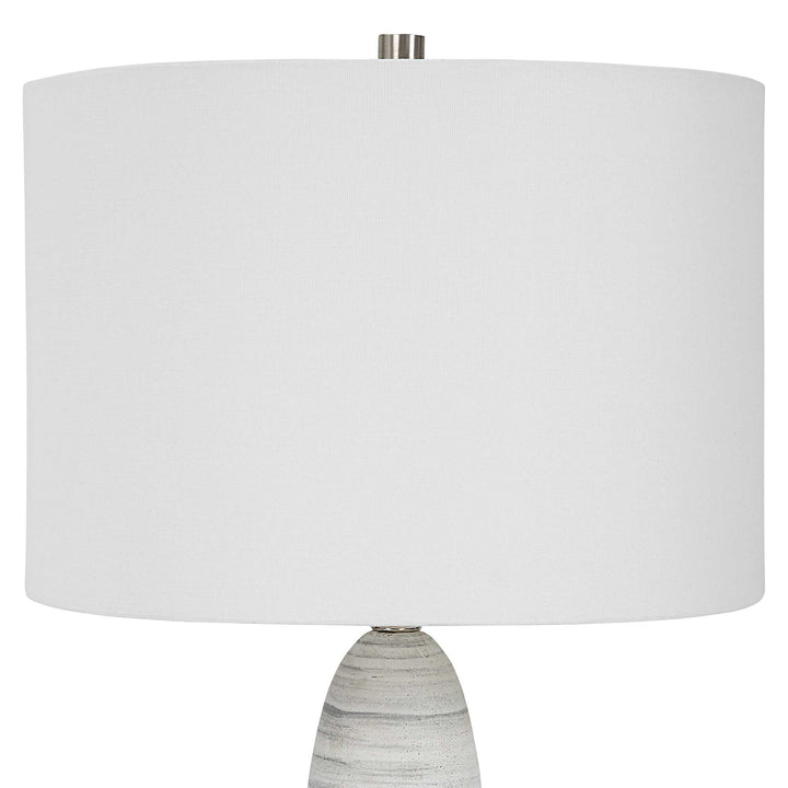American Home Furniture Uttermost Levadia Matte White Table Lamp