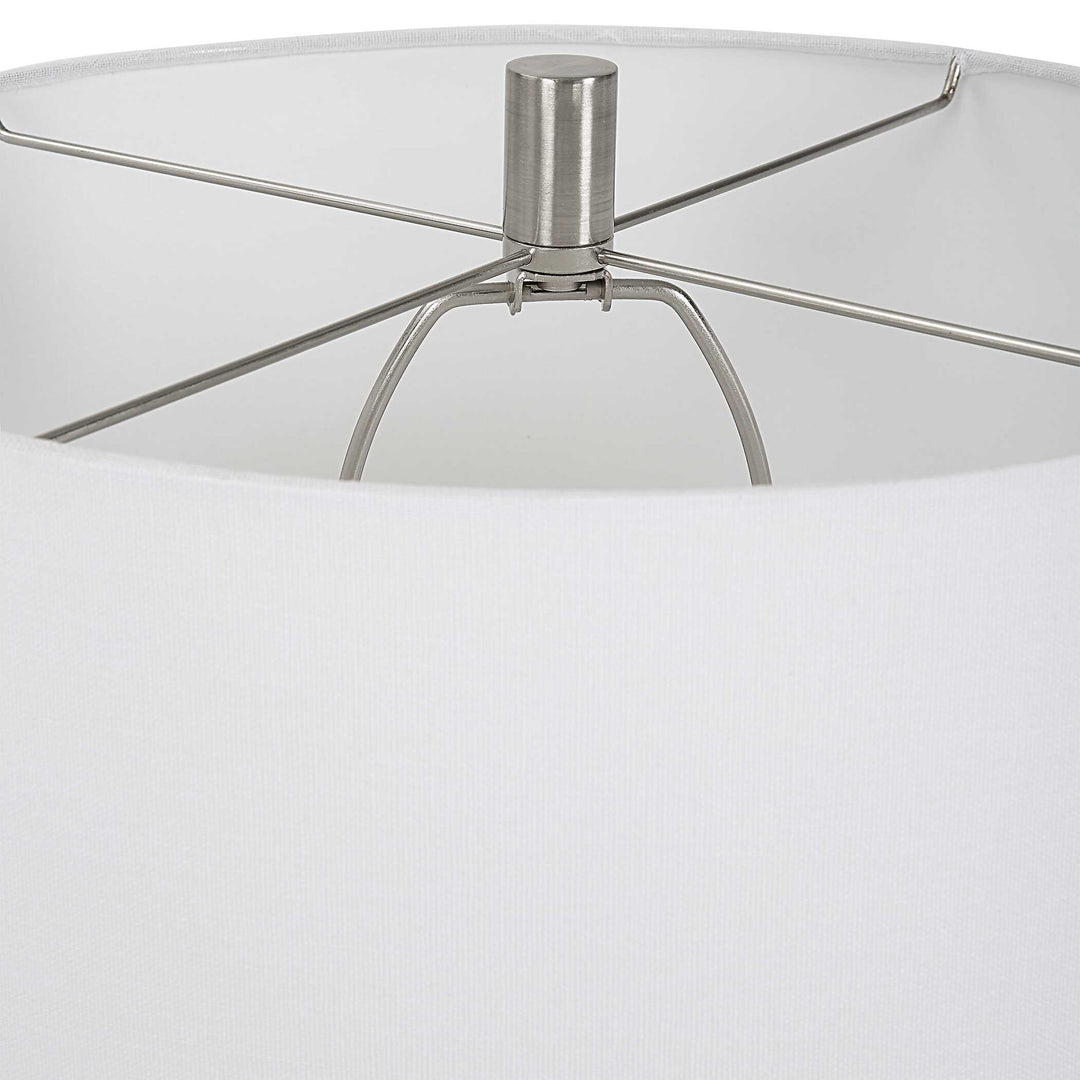 American Home Furniture Uttermost Levadia Matte White Table Lamp