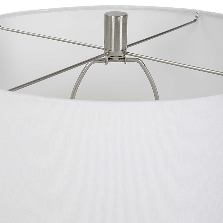 American Home Furniture Uttermost Levadia Matte White Table Lamp