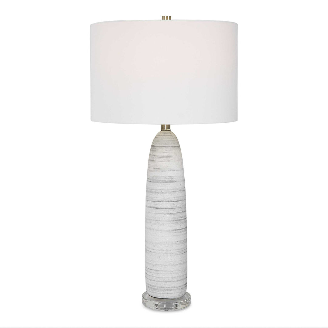 American Home Furniture Uttermost Levadia Matte White Table Lamp