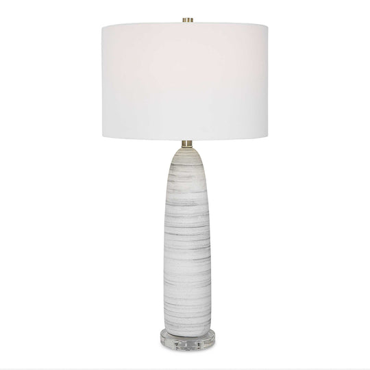 American Home Furniture Uttermost Levadia Matte White Table Lamp