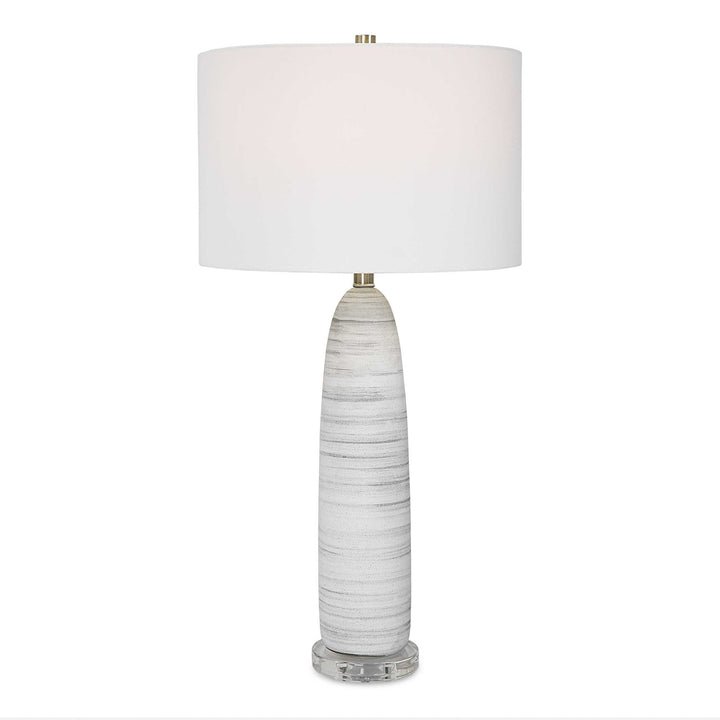 American Home Furniture Uttermost Levadia Matte White Table Lamp