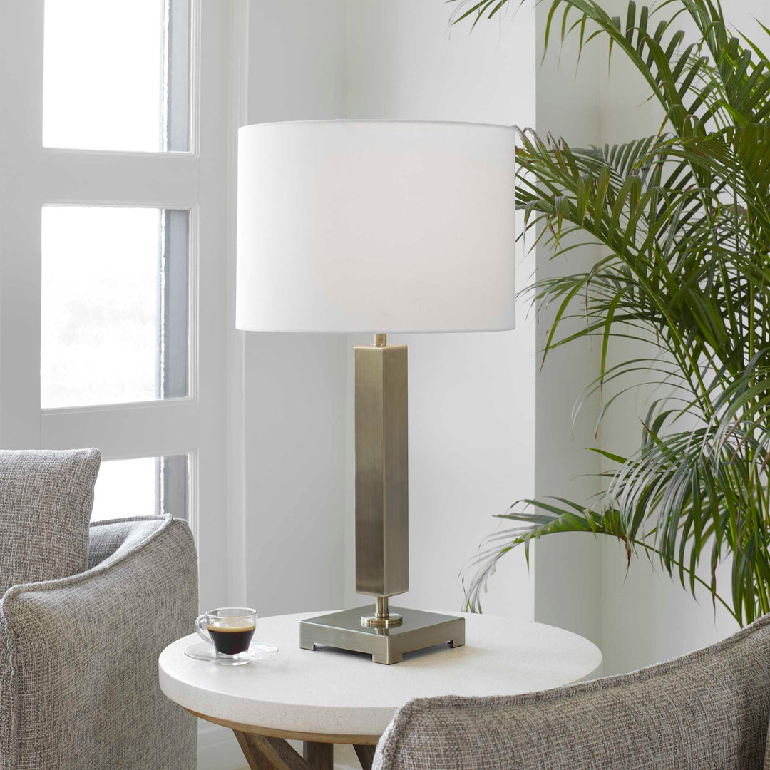 American Home Furniture Uttermost Duomo Brass Table Lamp
