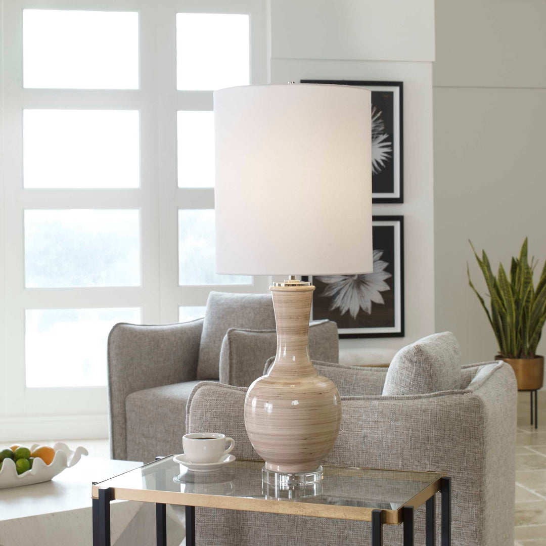 American Home Furniture Uttermost Chalice Striped Table Lamp