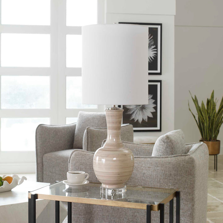 American Home Furniture Uttermost Chalice Striped Table Lamp