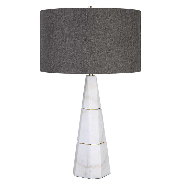 American Home Furniture Uttermost Citadel White Marble Table Lamp