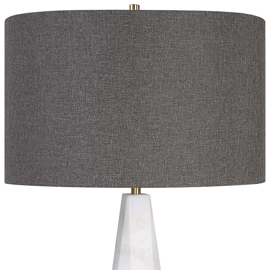 American Home Furniture Uttermost Citadel White Marble Table Lamp