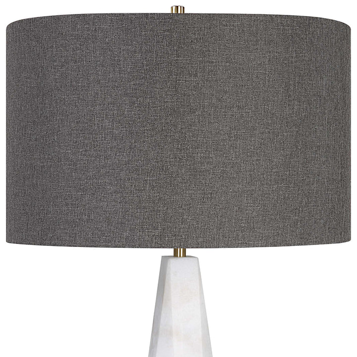 American Home Furniture Uttermost Citadel White Marble Table Lamp