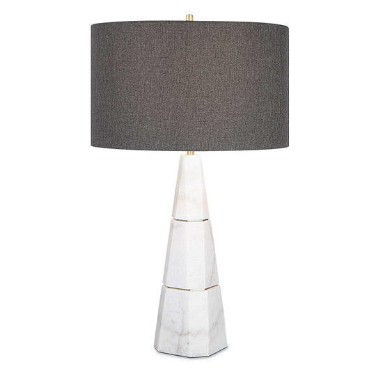 American Home Furniture Uttermost Citadel White Marble Table Lamp