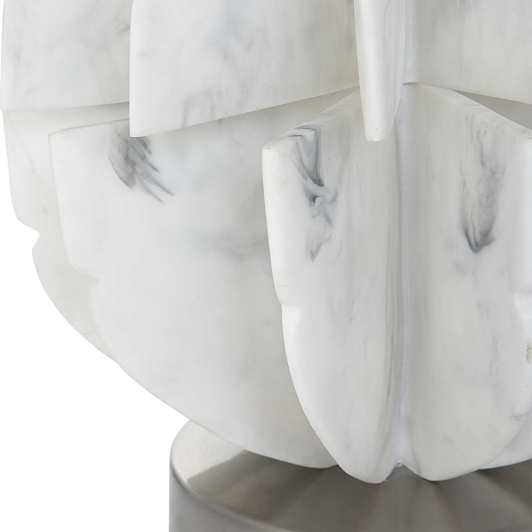 American Home Furniture Uttermost Repetition White Marble Table Lamp