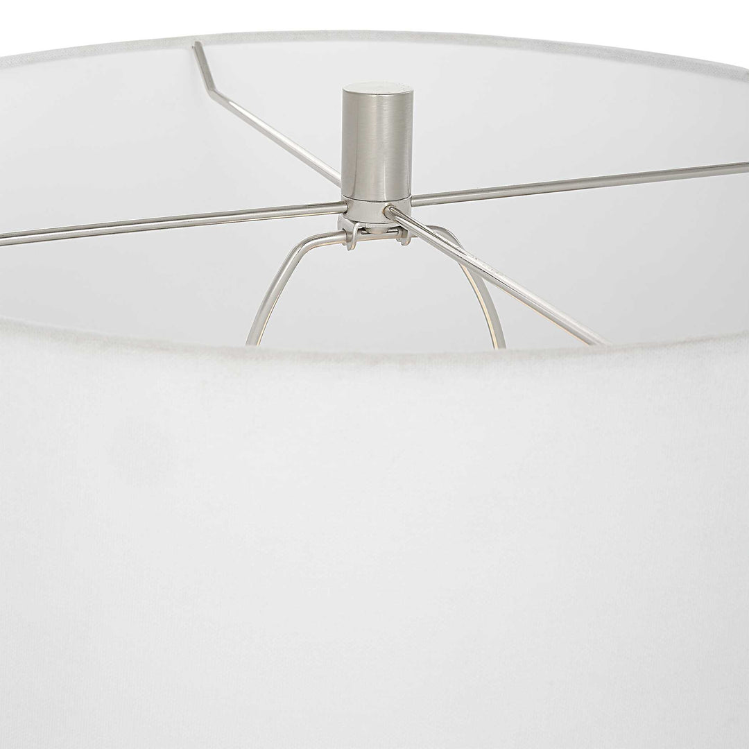 American Home Furniture Uttermost Repetition White Marble Table Lamp