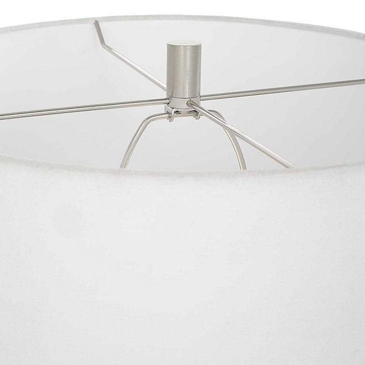 American Home Furniture Uttermost Repetition White Marble Table Lamp