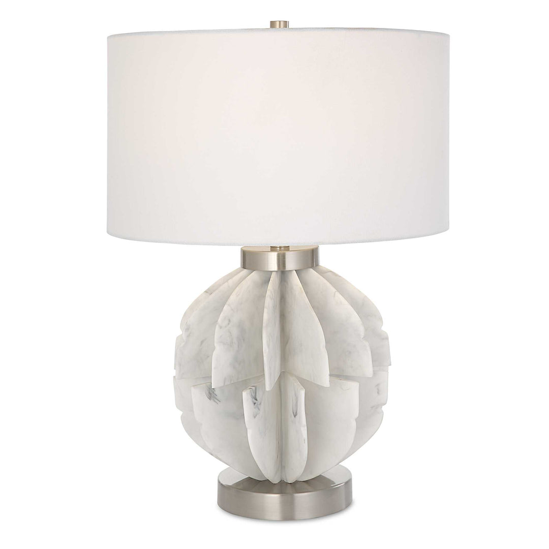 American Home Furniture Uttermost Repetition White Marble Table Lamp