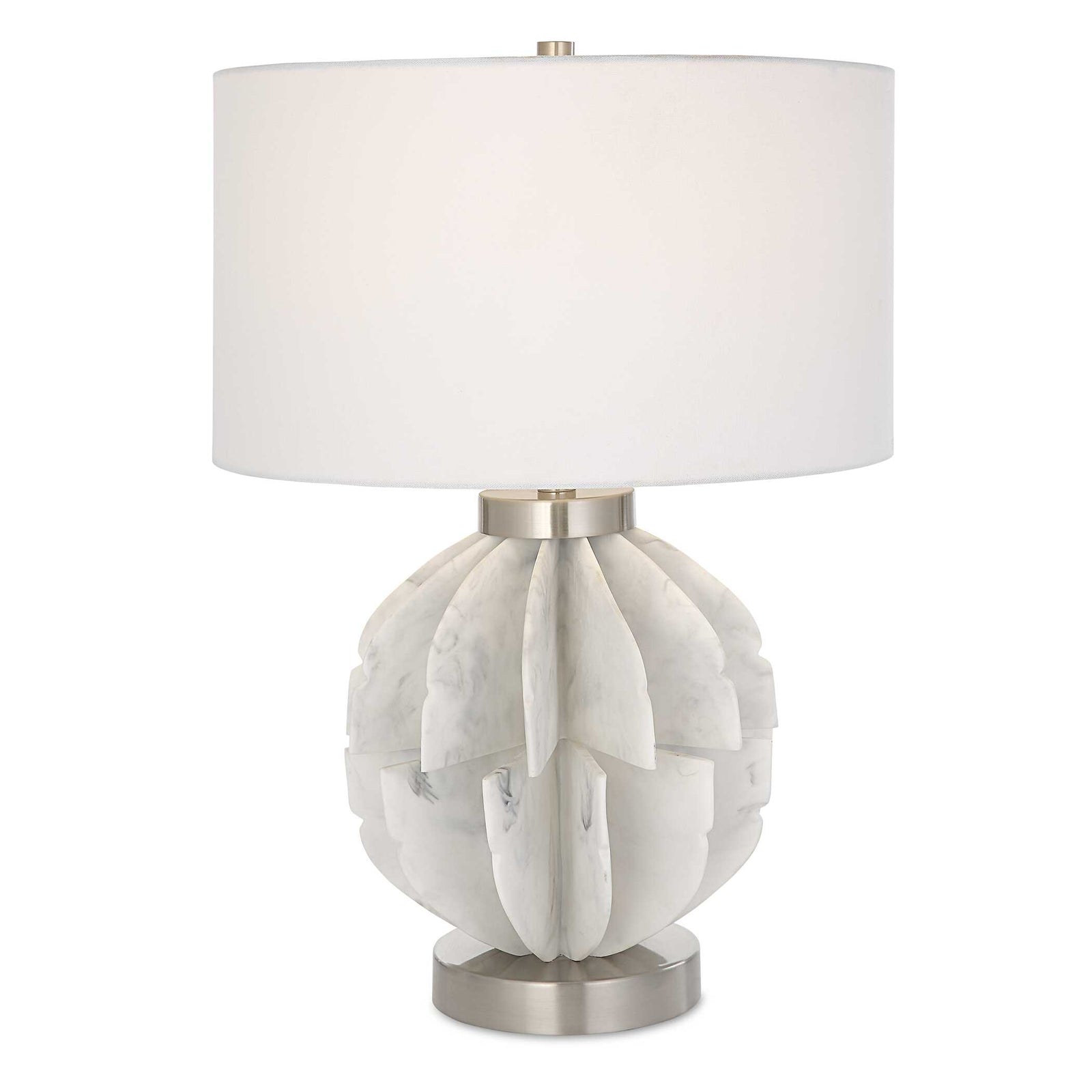 American Home Furniture Uttermost Repetition White Marble Table Lamp