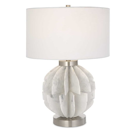 American Home Furniture Uttermost Repetition White Marble Table Lamp