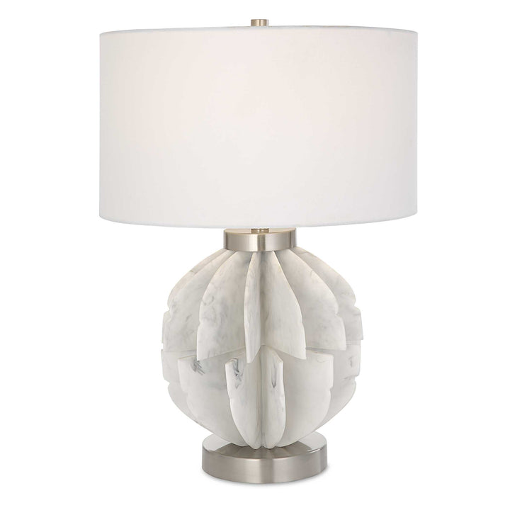 American Home Furniture Uttermost Repetition White Marble Table Lamp