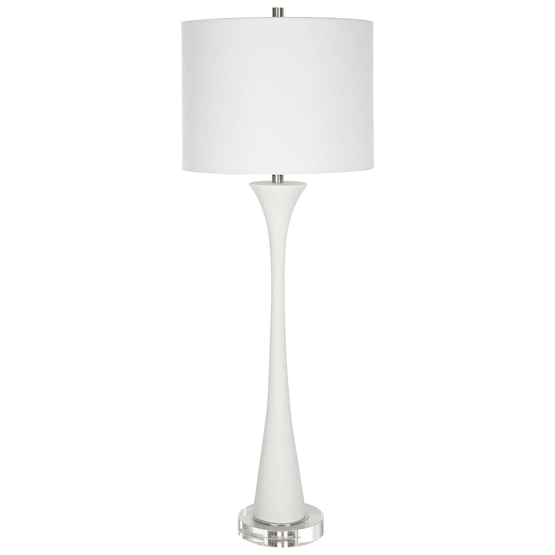 American Home Furniture Uttermost Fountain White Marble Buffet Lamp