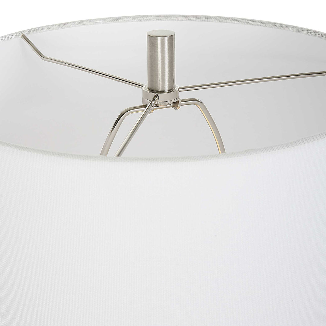 American Home Furniture Uttermost Fountain White Marble Buffet Lamp